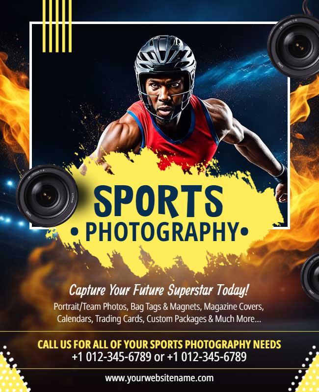 Dynamic Sports Photography Promotion Flyer Template