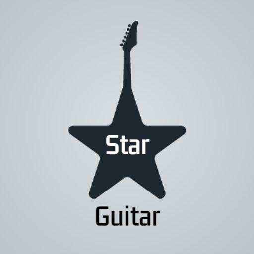 Dynamic Star-Shaped Guitar Design for Music Lovers Logo Template