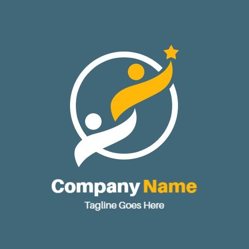Dynamic Team Collaboration Highlighted with Vibrant Colors Logo Template