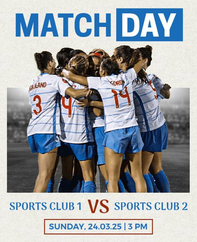 Dynamic Team Spirit Game Day Excitement Flyer Template
