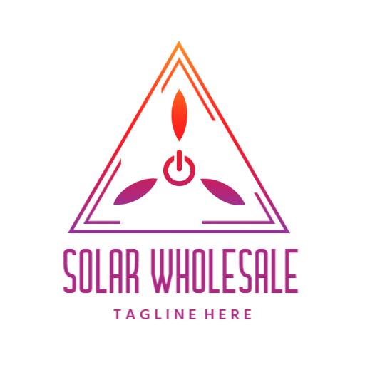 Dynamic Triangle Design Representing Solar Wholesale Market Logo Template