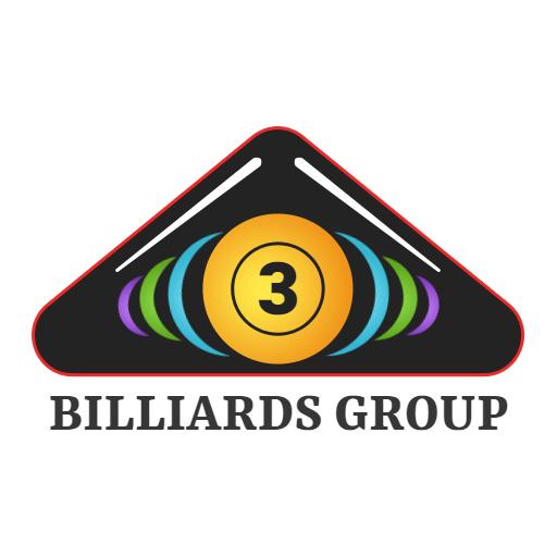 Dynamic Triangular Design Featuring Colorful Billiards Elements Logo Template