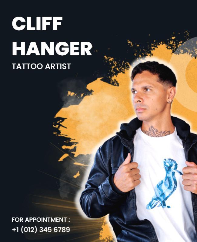Dynamic Urban Tattoo Artist Promotional Poster Template