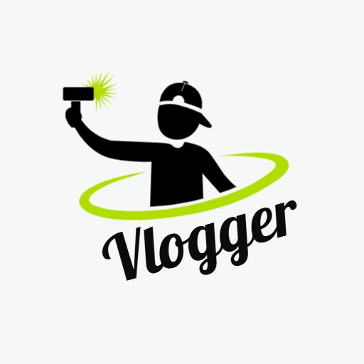 Dynamic Vlogger Capturing Moments for Engaging YouTube Channel Logo Template