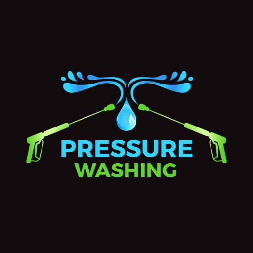 Dynamic Water Splash Design Highlighting Pressure Washing Logo Template