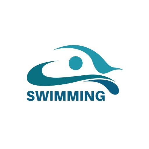 Dynamic Wave Design Representing Swimming Excellence Logo Template
