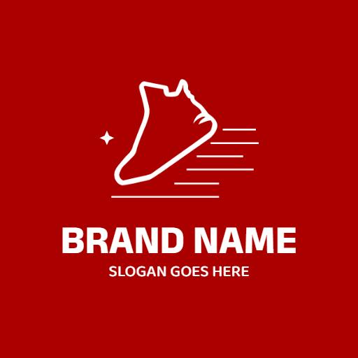 Dynamic White Sneaker Design Perfect for Sports Shoes Logo Template