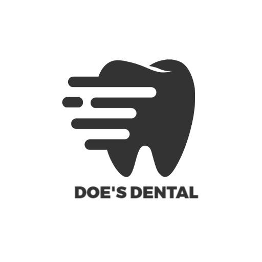 Dynamic White Tooth Design Promoting Dental Health Logo Template