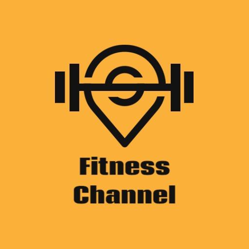 Dynamic Yellow and Black Fitness Channel Promoting Wellness Logo Template