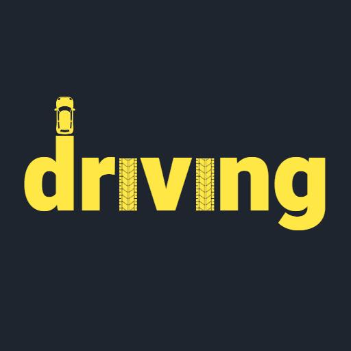 Dynamic Yellow Car and Tire Design Emphasizing Driving Logo Template
