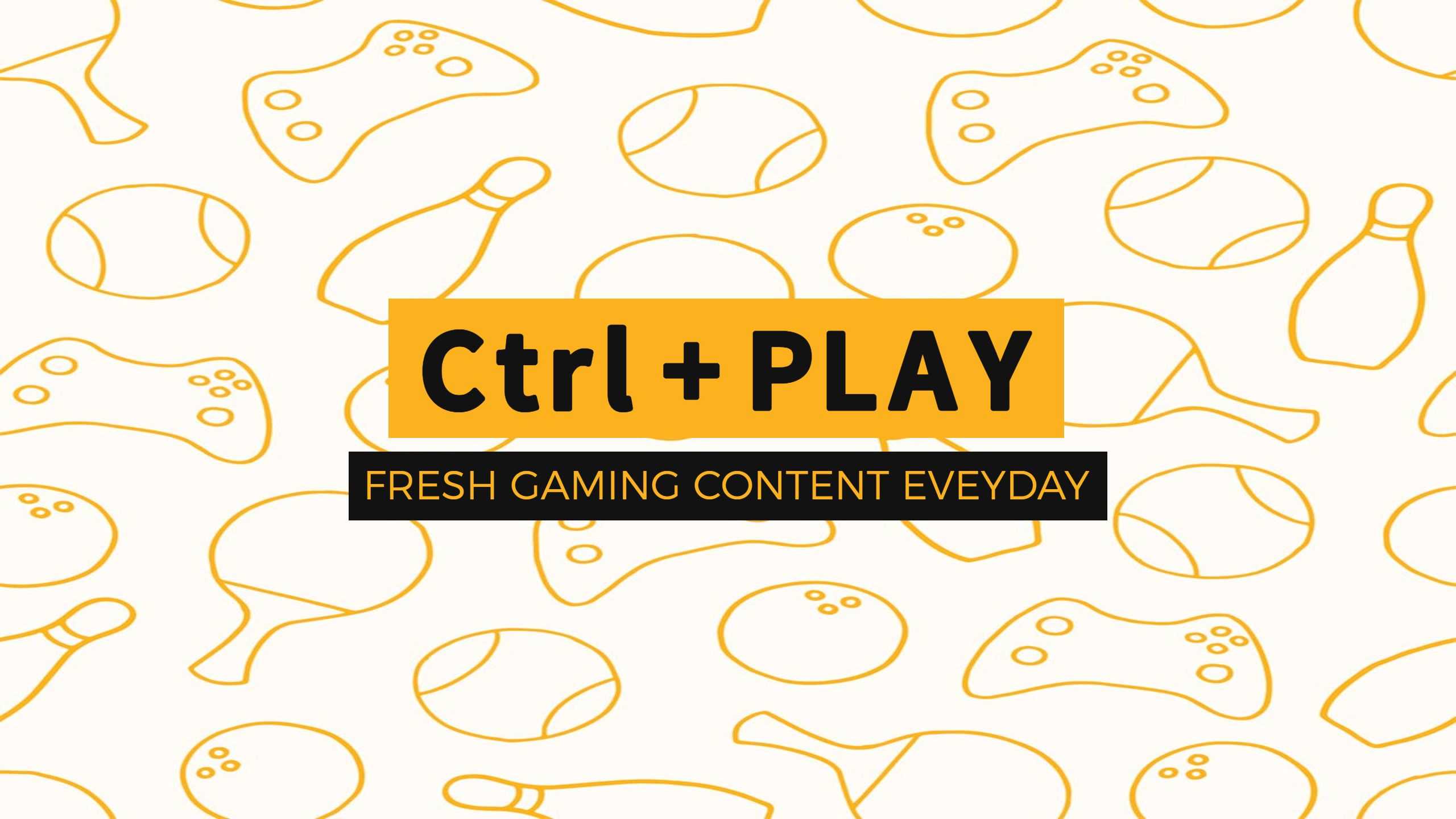 Dynamic Yellow Gaming Elements with Playful Icons Banner Template