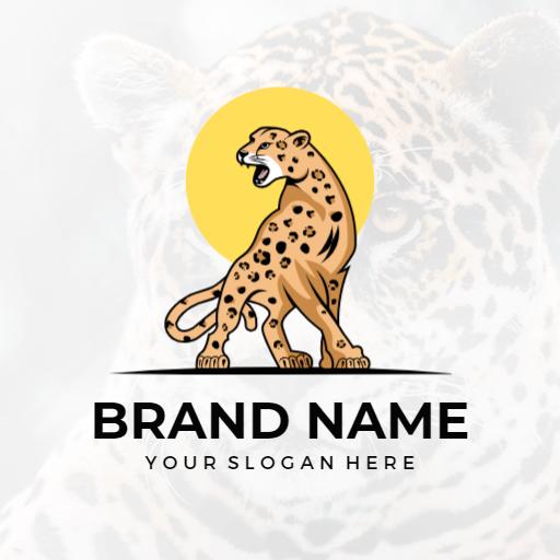 Dynamic Yellow Jaguar Design Symbolizing Strength Logo Template