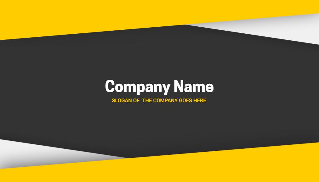 Dynamic Yellow Modern Company Profile Business Card Template