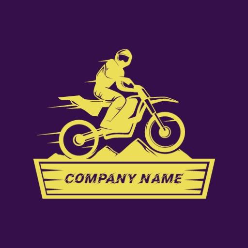 Dynamic Yellow Motorcycle Design for Adventure and Freedom Logo Template