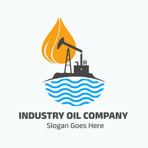 Dynamic Yellow Oil Drop Design Representing Industry Oil Logo Template