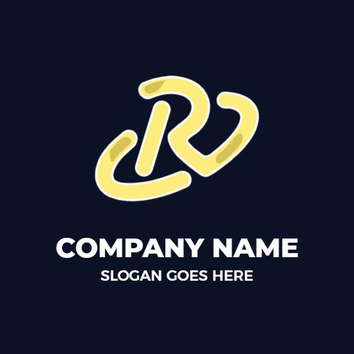 Dynamic Yellow R Letter Design for Creative Branding Logo Template
