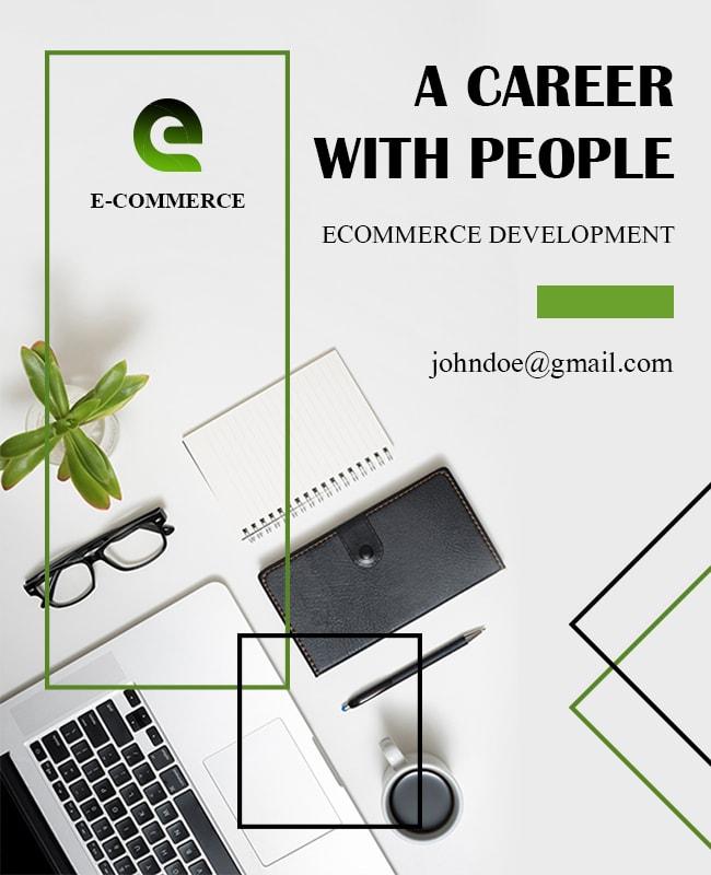 E Commerce Development Career Opportunities Flyer Template