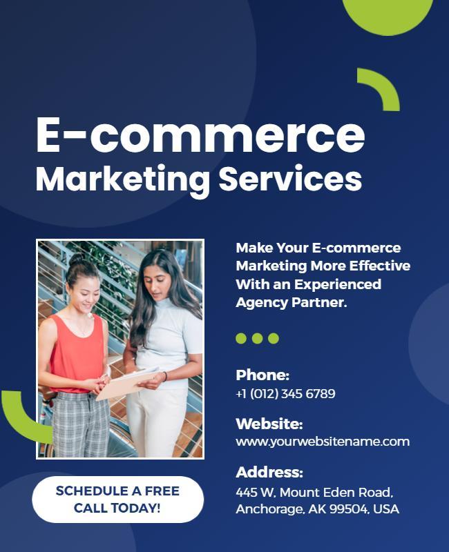 E Commerce Marketing Services Promotion Flyer Template