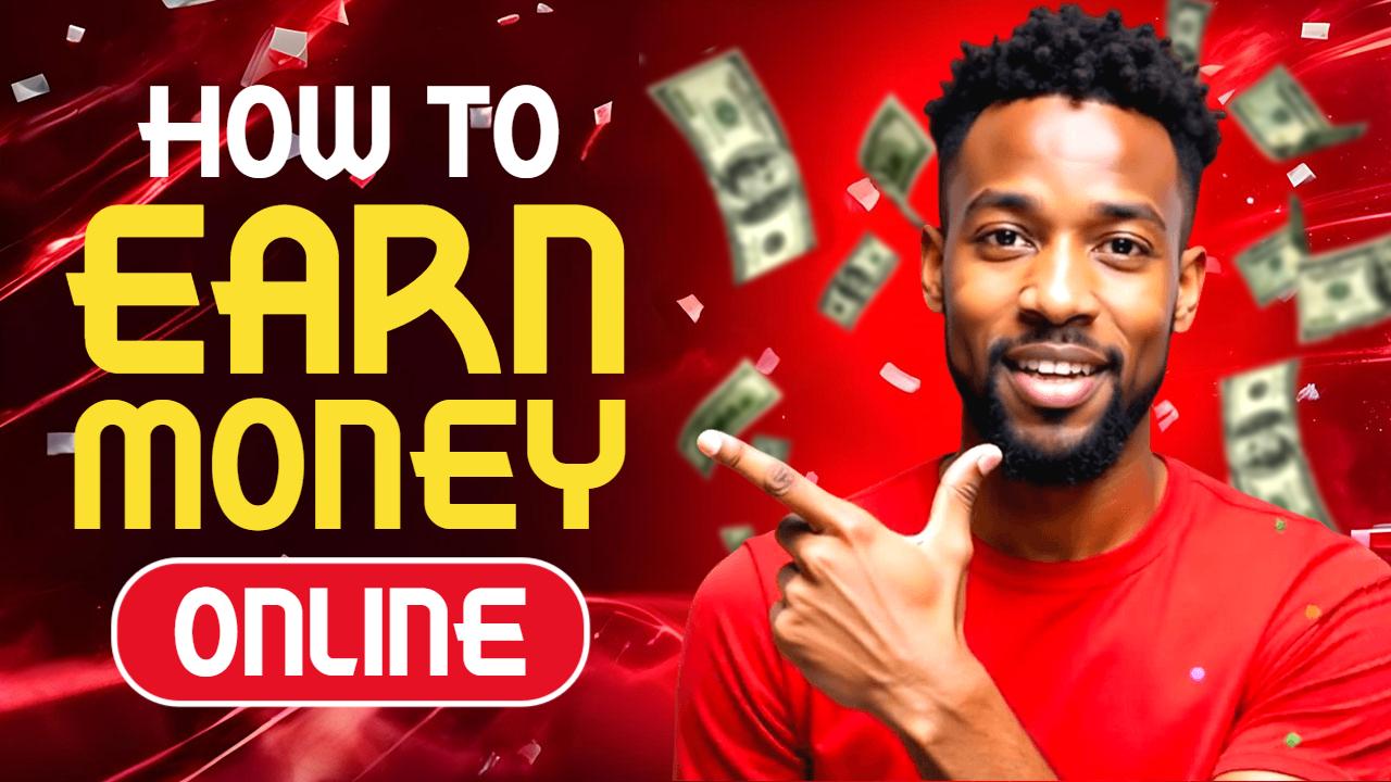 Earn Money Online Success Tips Trending YouTube Thumbnail Template