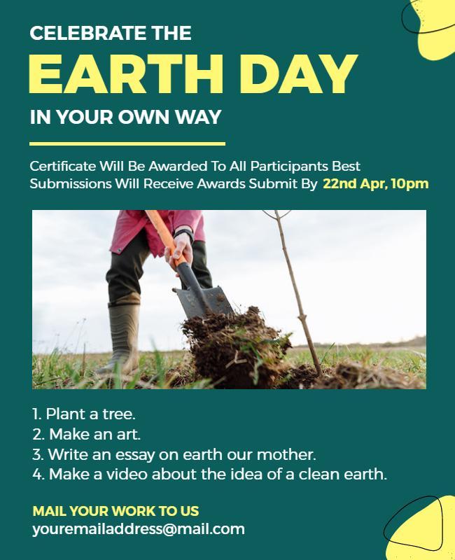 Earth Day Celebration Participation Flyer Template