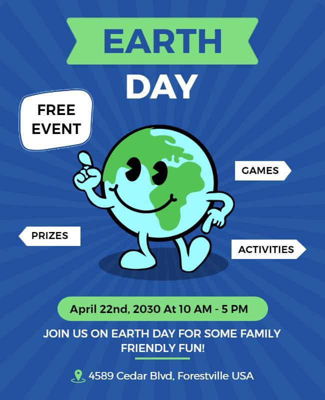 Earth Day Festival Family Event Flyer Template