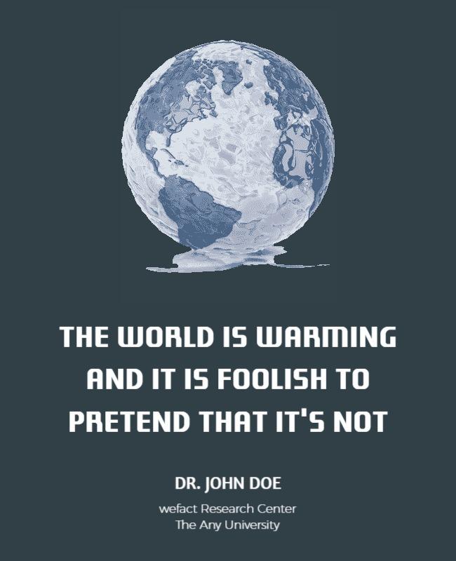 Earth Illustration Climate Change Awareness Poster Template