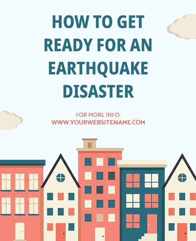 Earthquake Preparedness Awareness Poster Template