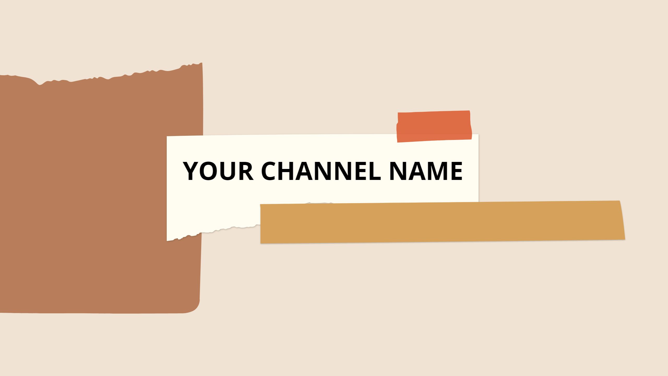Earthy Toned Minimalist Design for YouTube Channel Banner Template