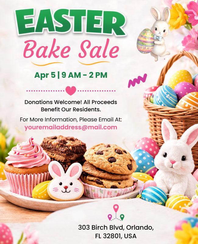 Easter Bake Sale Event Poster Template