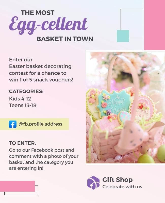 Easter Basket Decorating Contest Flyer Template