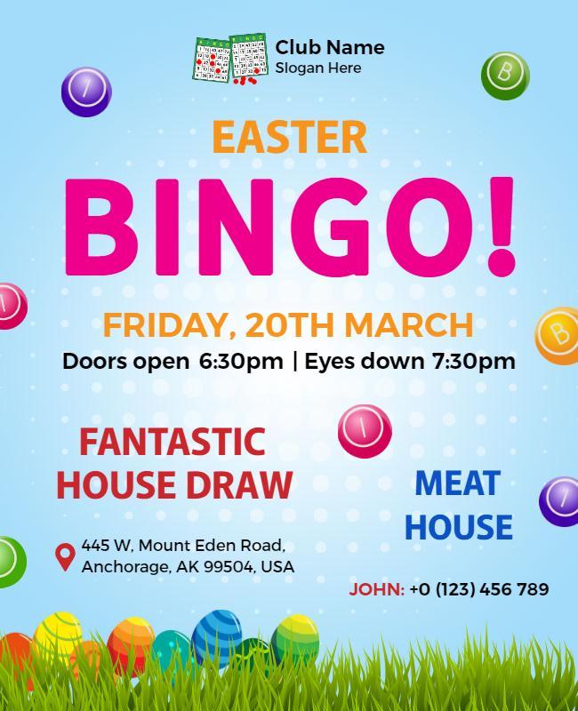 Easter Bingo Event Flyer Template