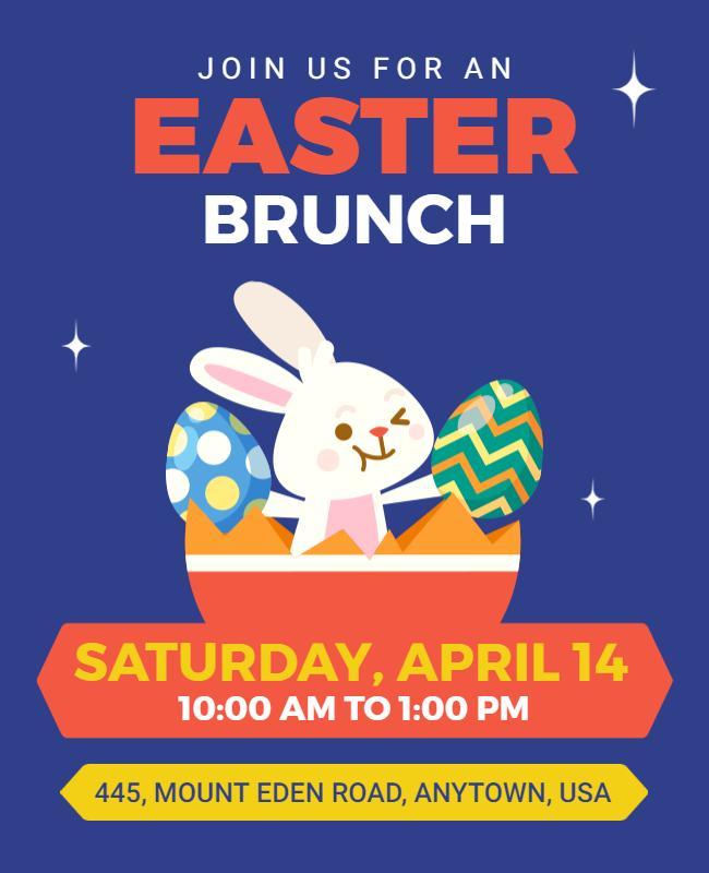 Easter Brunch Celebration Event Flyer Template