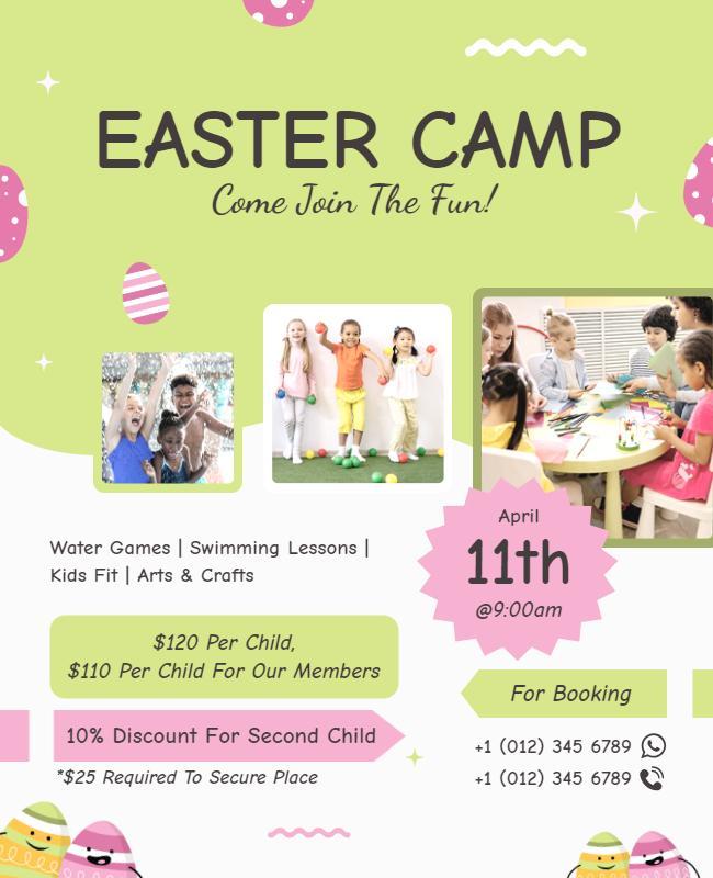 Easter Camp Activities and Fun Flyer Template