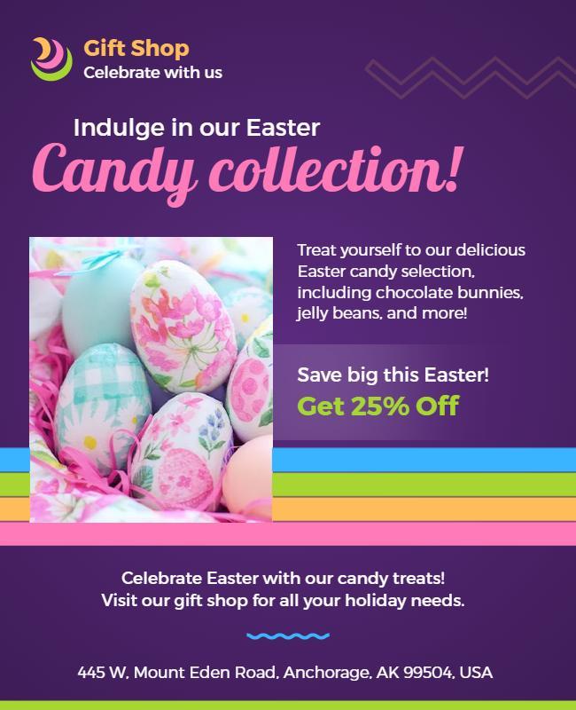 Easter Candy Collection Promotion Flyer Template