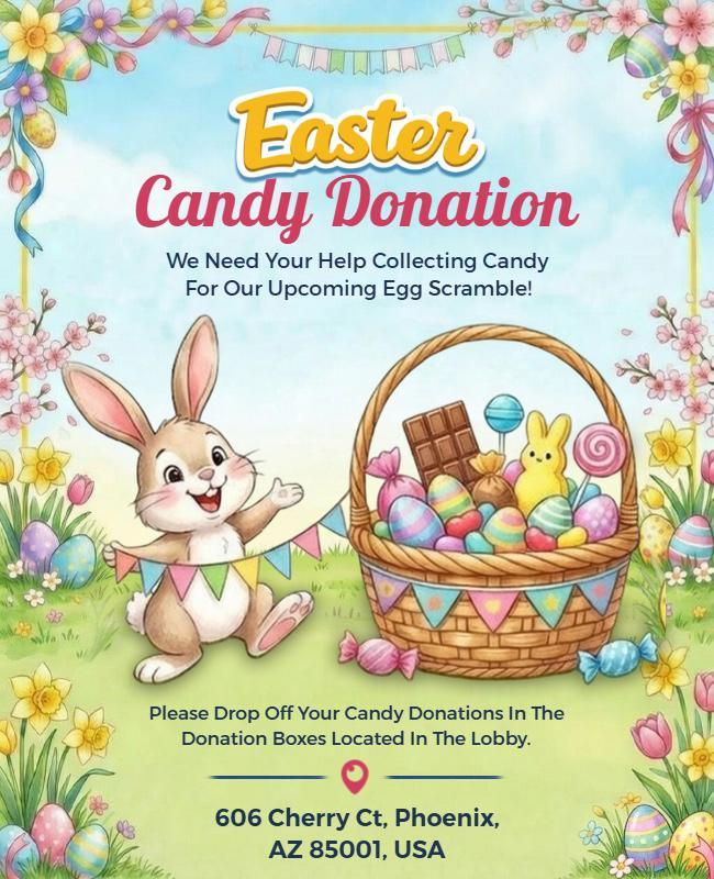 Easter Candy Donation Flyer Template