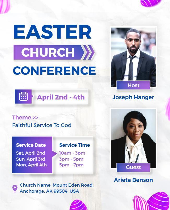 Easter Church Conference Event Flyer Template