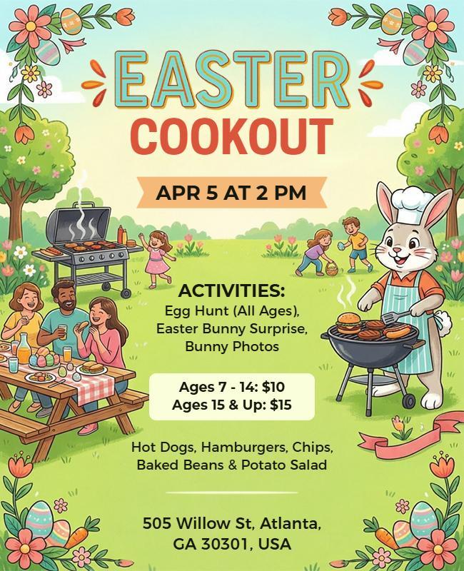 Easter Cookout Event Flyer Template