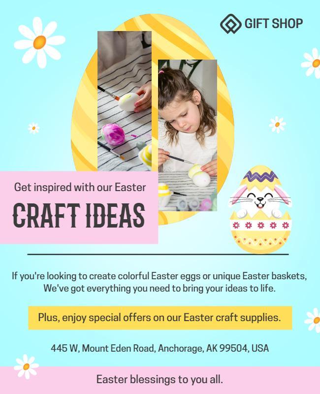 Easter Craft Ideas Promotion Flyer Template