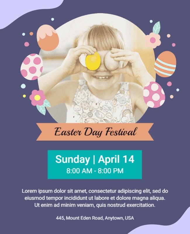 Easter Day Festival Celebration Flyer Template