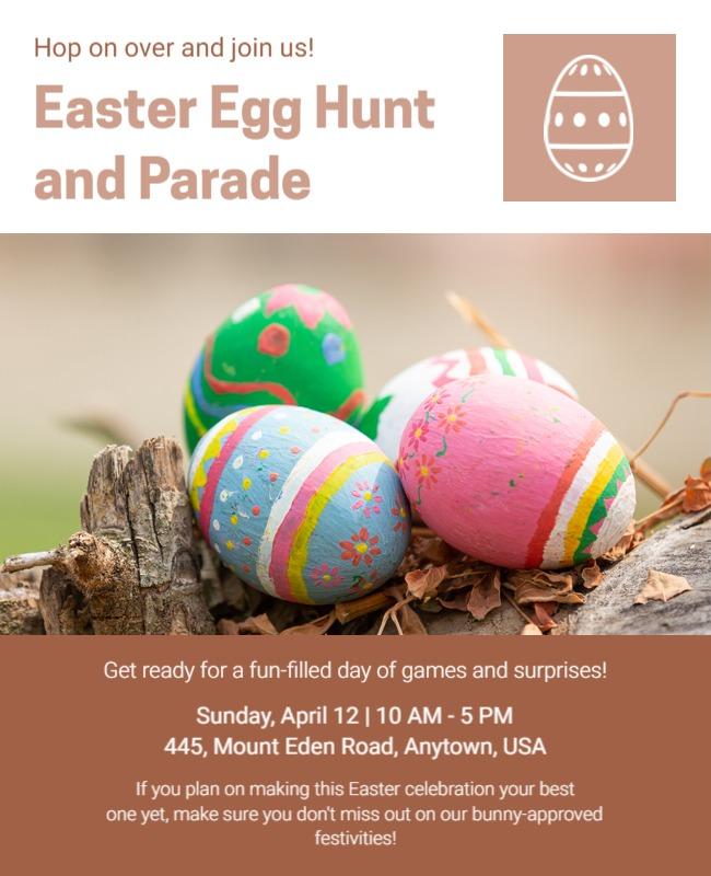 Easter Egg Hunt and Parade Event Flyer Template