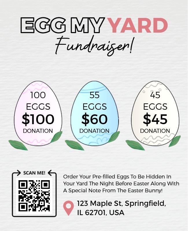 Easter Egg Yard Fundraiser Flyer Template