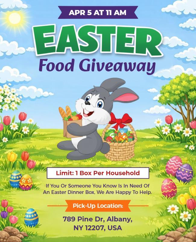 Easter Food Giveaway Event Flyer Template