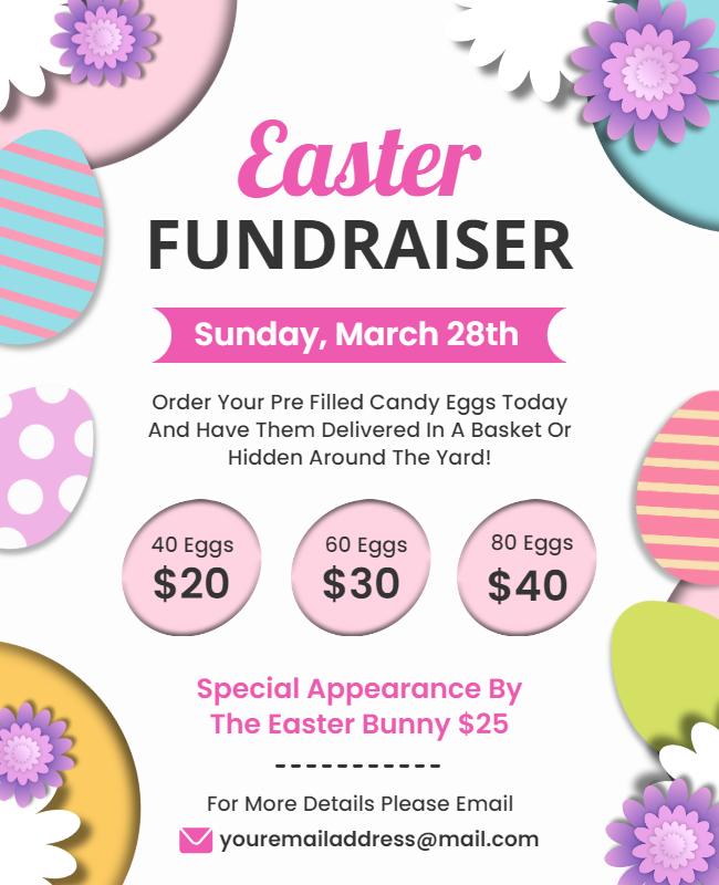 Easter Fundraiser Event Flyer Template