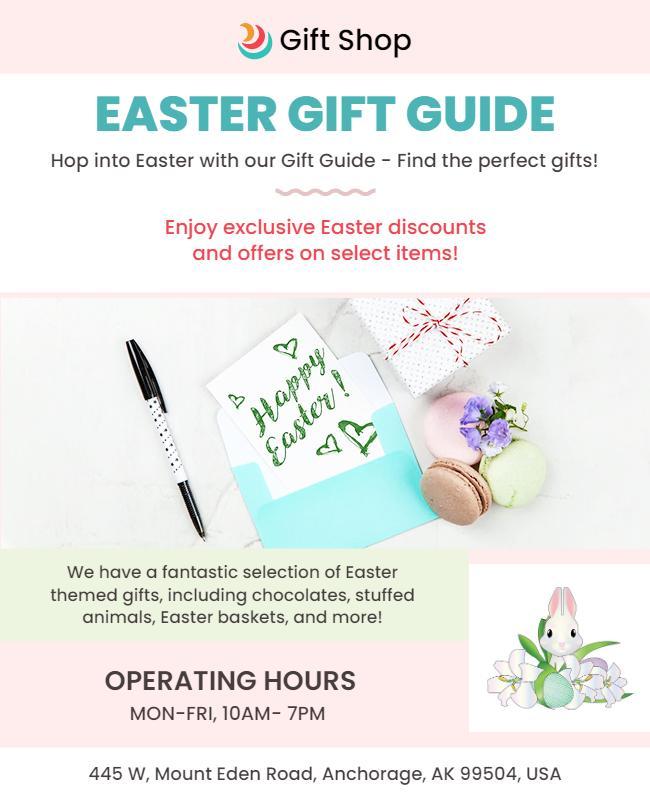 Easter Gift Guide Promotion Flyer Template