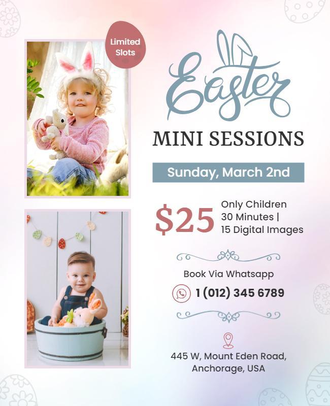 Easter Mini Photo Sessions Flyer Template