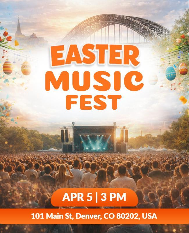 Easter Outdoor Music Fest Flyer Template