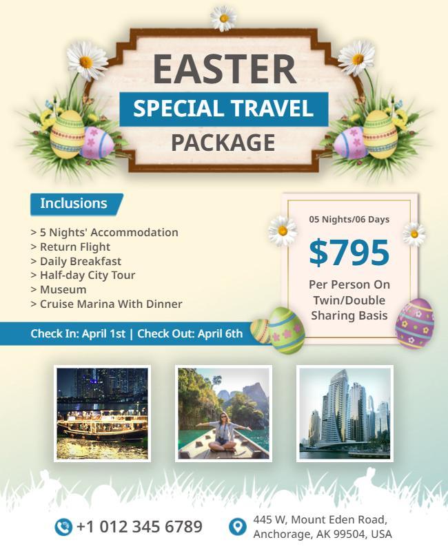 Easter Special Travel Package Flyer Template