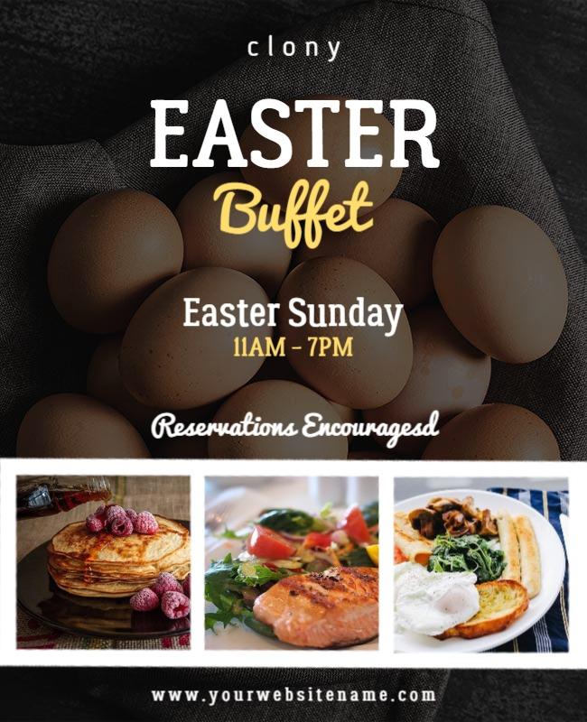 Easter Sunday Buffet Event Flyer Template