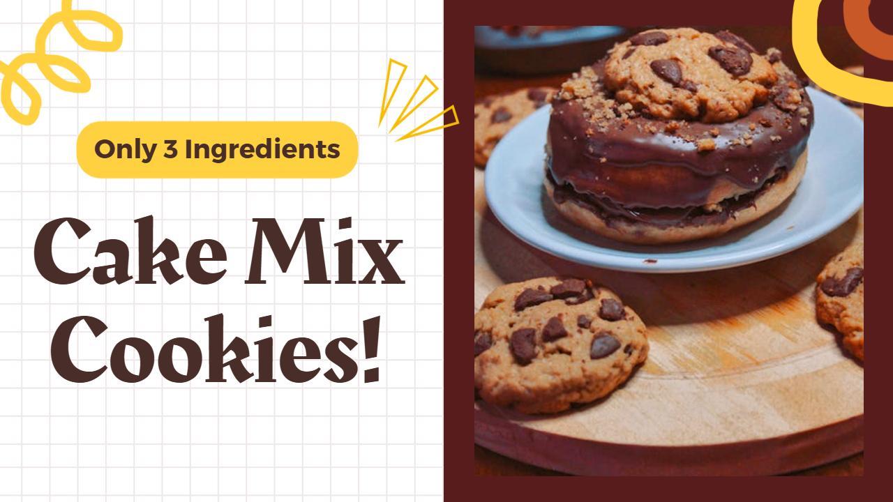 Easy Cake Mix Cookies Recipe Food YouTube Thumbnail Template