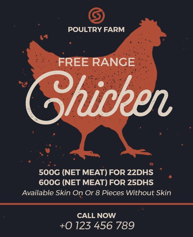 Ebony Clay Poultry Farm Flyer Template